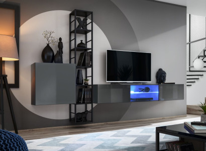Living room furniture Wall unit Wood Furnishings TV lowboard Complete new Furniture